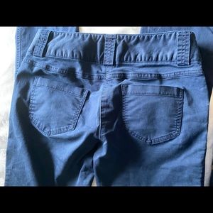 London Jean | Navy Blue Cotton Chino Stretch Pants + Pockets, Size 4, 30" Inseam